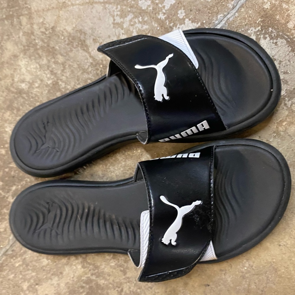 Puma Black Slide Sandals